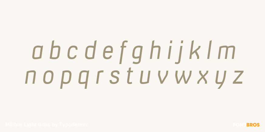 Milibus Light Italic Font Poster #3