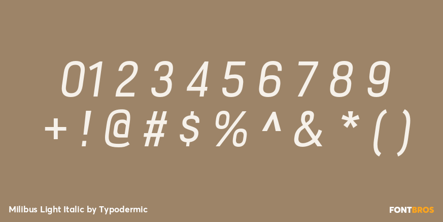 Milibus Light Italic Font Poster #4