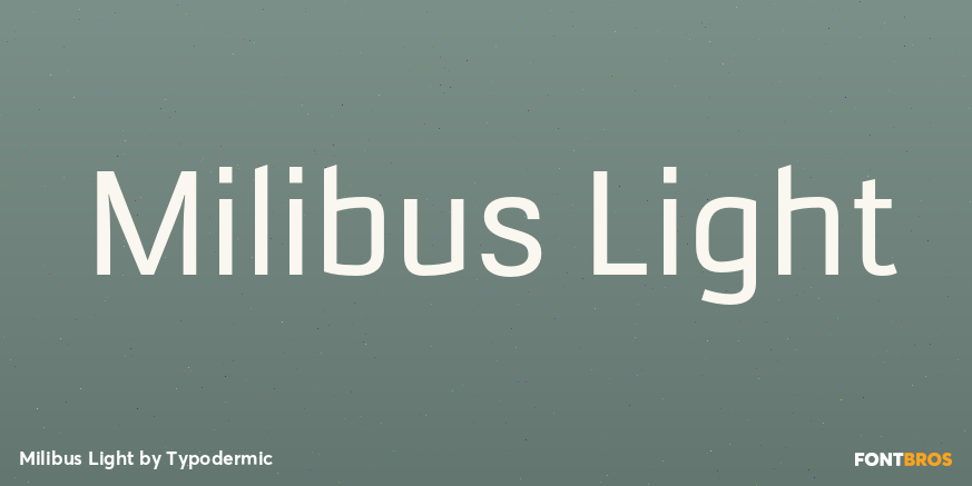 Milibus Light Font Poster #1