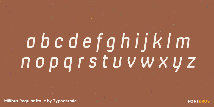 Milibus Regular Italic Font Poster #1