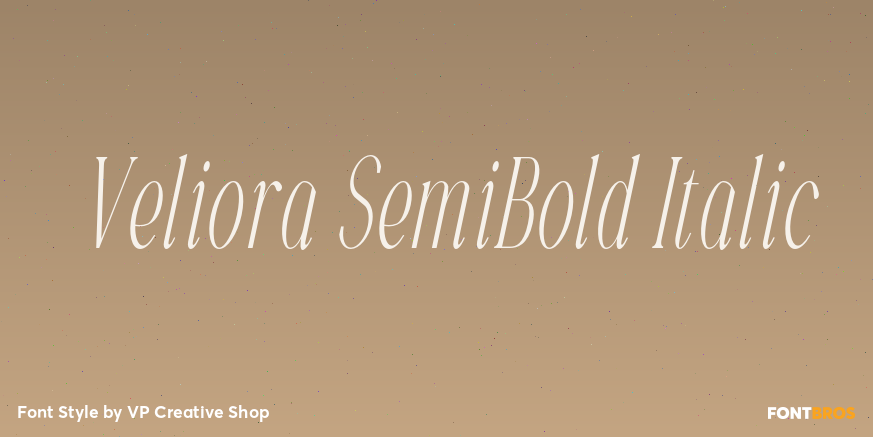 Veliora SemiBold Italic Font Poster #1