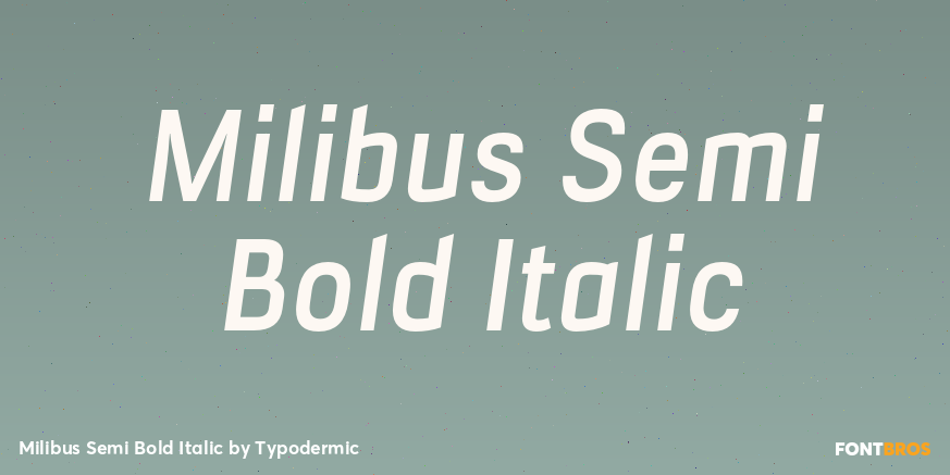 Milibus Semi Bold Italic Font Poster #1