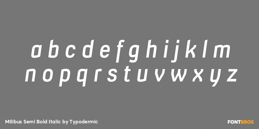 Milibus Semi Bold Italic Font Poster #3