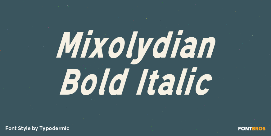Mixolydian Bold Italic Font Poster #1