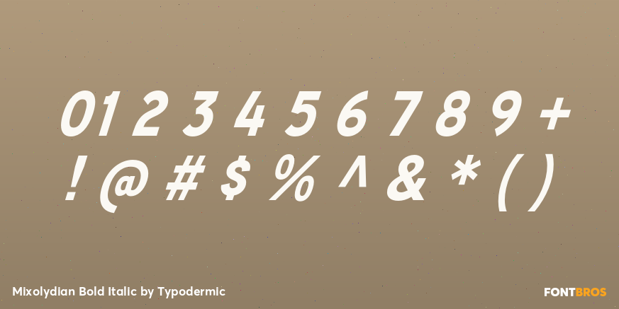 Mixolydian Bold Italic Font Poster #1