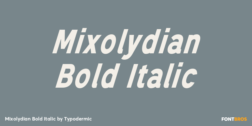 Mixolydian Bold Italic Font Poster #1