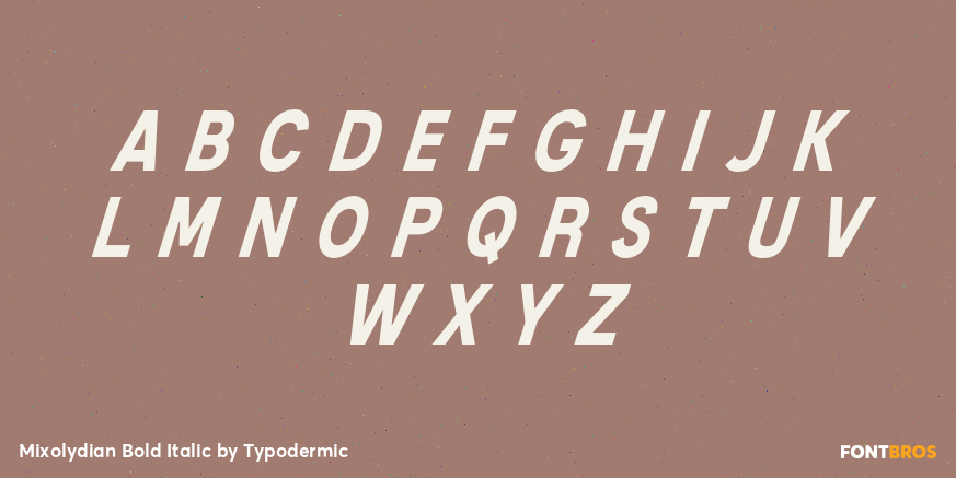 Mixolydian Bold Italic Font Poster #2
