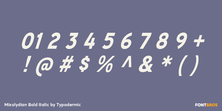 Mixolydian Bold Italic Font Poster #4