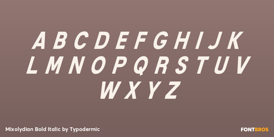 Mixolydian Bold Italic Font Poster #1