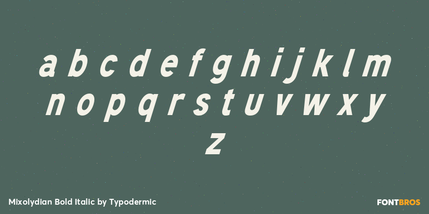 Mixolydian Bold Italic Font Poster #1