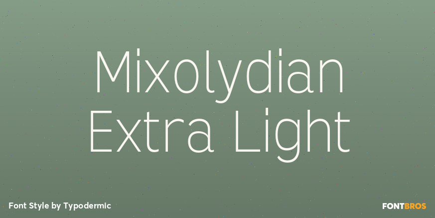 Mixolydian Extra Light Font Poster #1