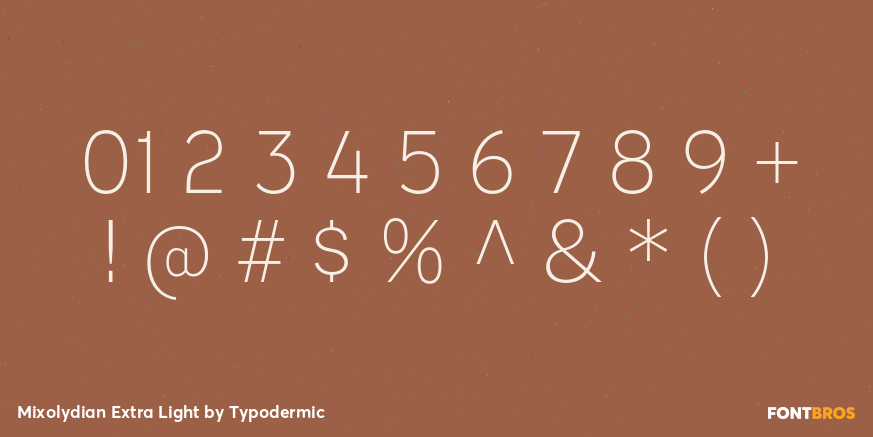Mixolydian Extra Light Font Poster #1