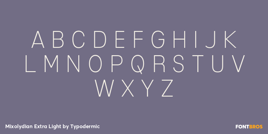 Mixolydian Extra Light Font Poster #1