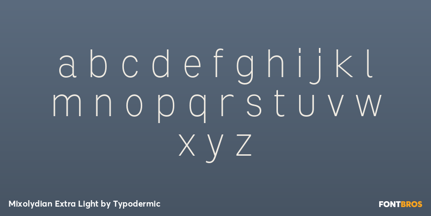 Mixolydian Extra Light Font Poster #1
