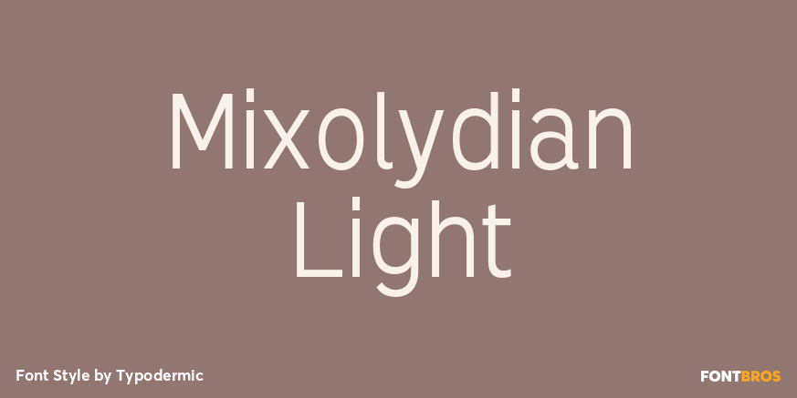 Mixolydian Light Font Poster #1