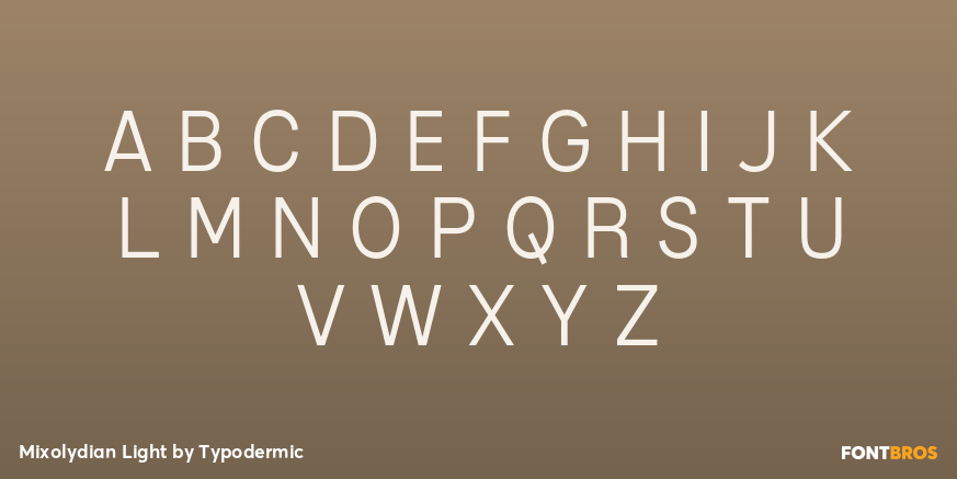 Mixolydian Light Font Poster #1