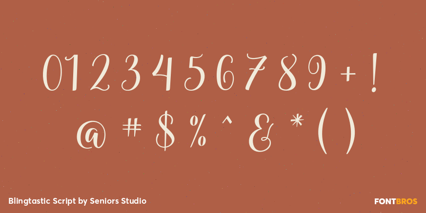 Blingtastic Script Font Poster #1