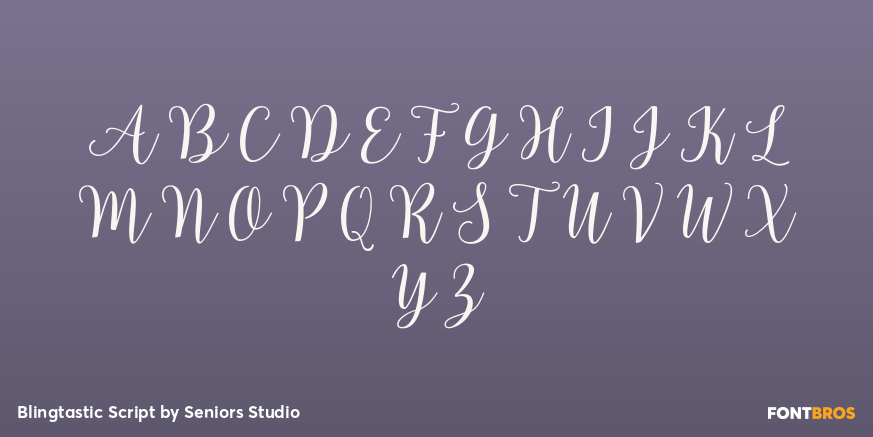 Blingtastic Script Font Poster #1
