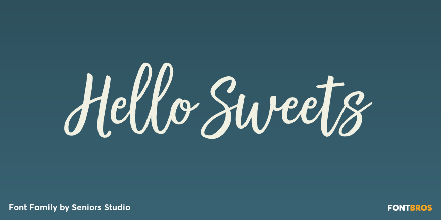 Hello Sweets Font Poster