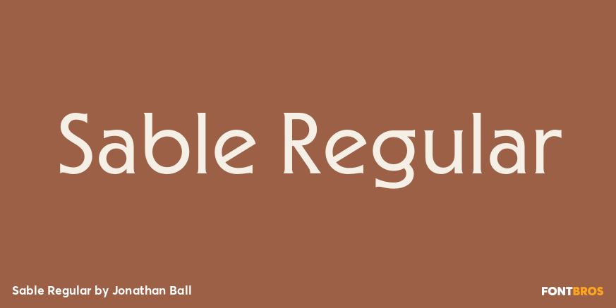 Sable Regular Poster