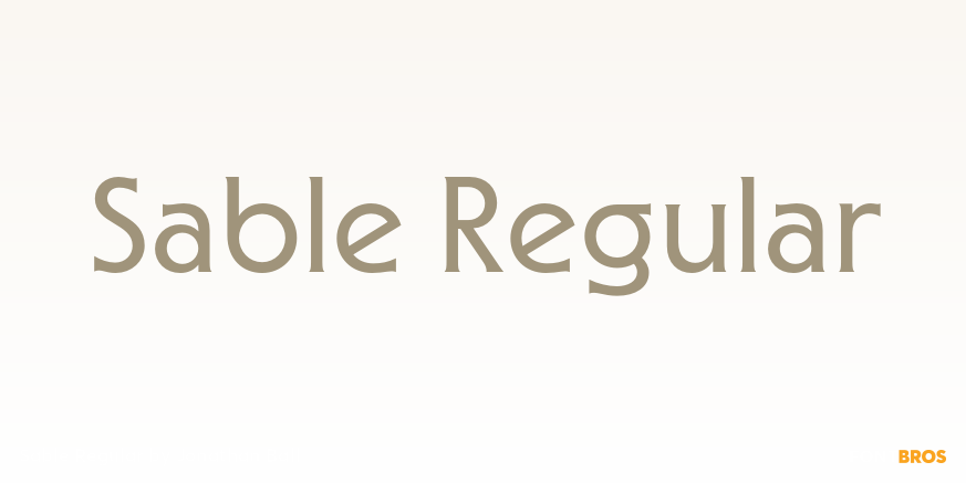 Sable Regular Poster