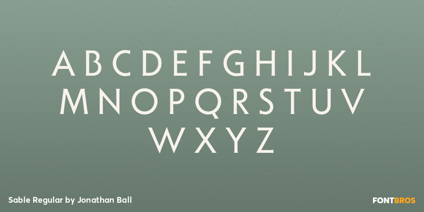 Sable Regular Font Poster #2