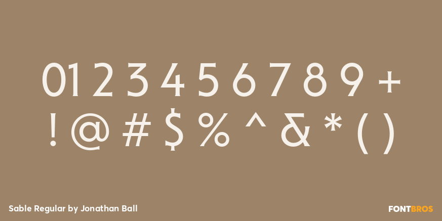 Sable Regular Font Poster #4