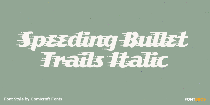 Speeding Bullet Trails Italic Font Poster #1
