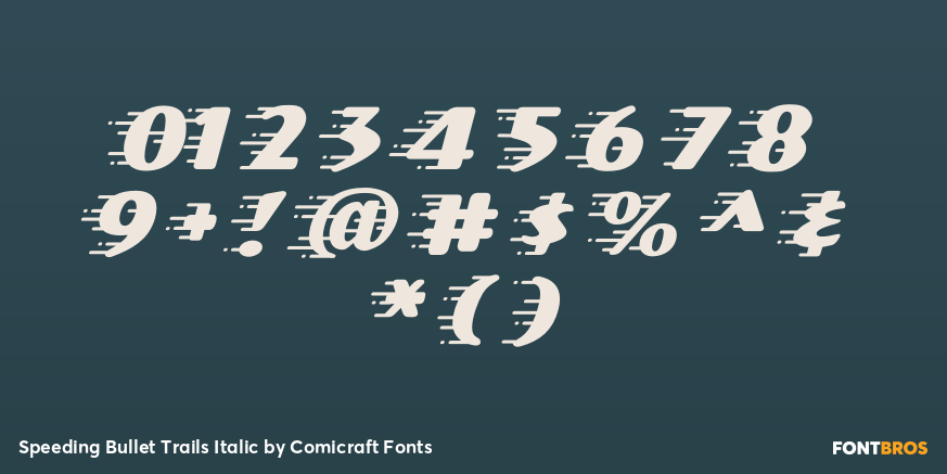 Speeding Bullet Trails Italic Font Poster #4