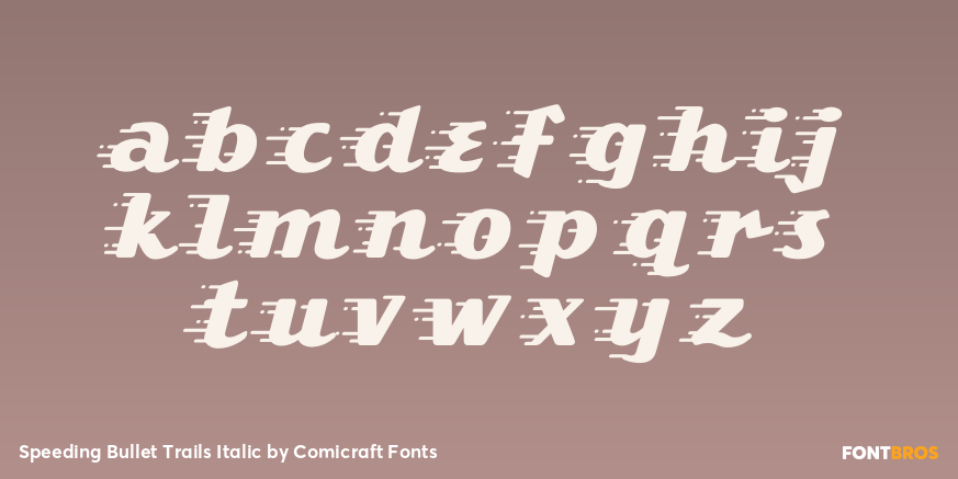 Speeding Bullet Trails Italic Font Poster #3