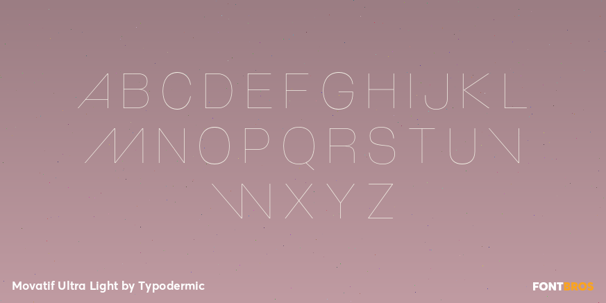 Movatif Ultra Light Font Poster #2