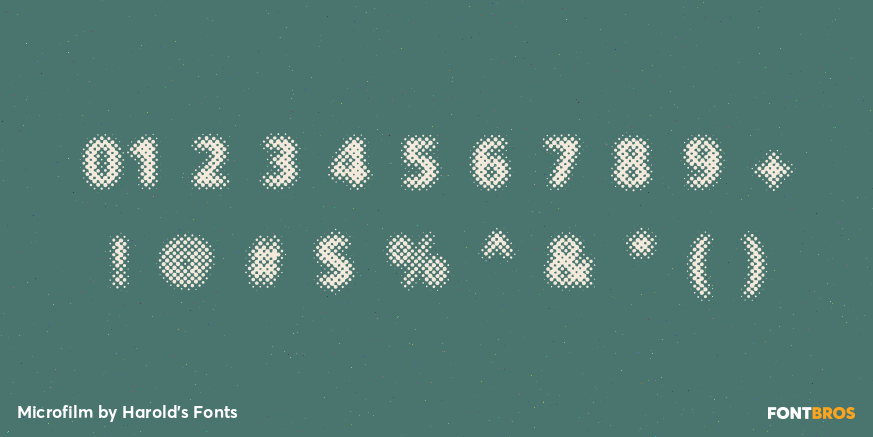 Microfilm Font Poster #1