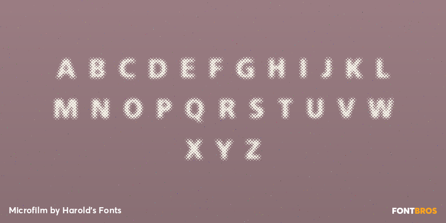 Microfilm Font Poster #2