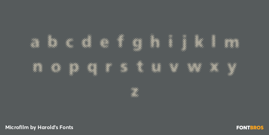 Microfilm Font Poster #3