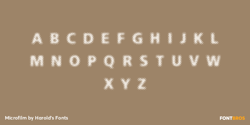 Microfilm Font Poster #1