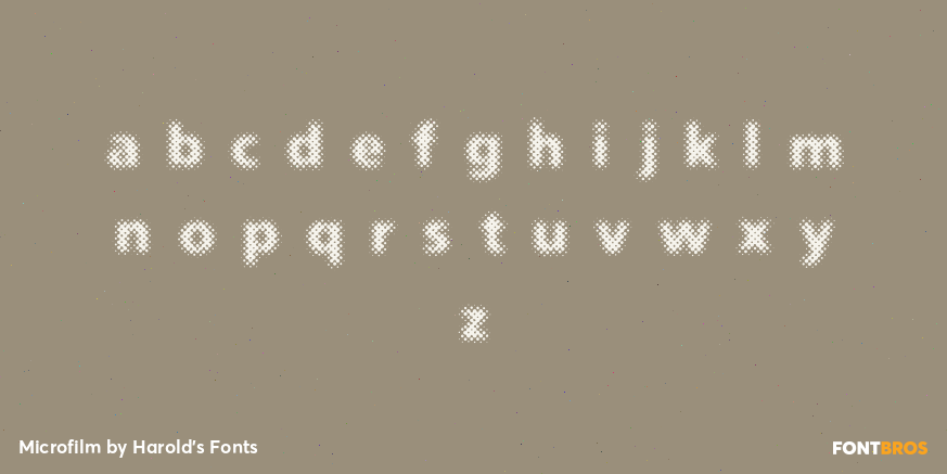 Microfilm Font Poster #1