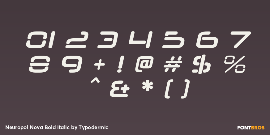 Neuropol Nova Bold italic Font Poster #4