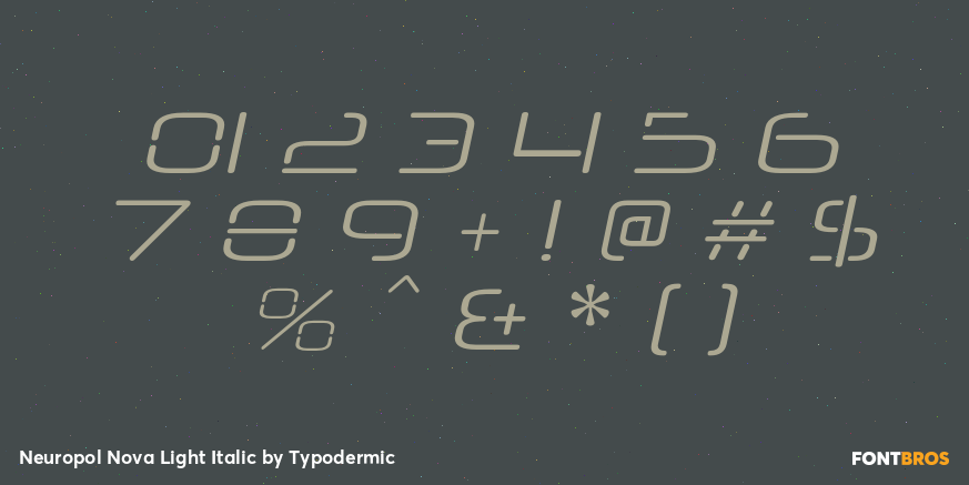 Neuropol Nova Light Italic Font Poster #4