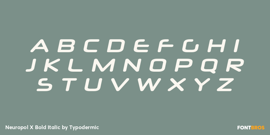 Neuropol X Bold Italic Font Poster #2