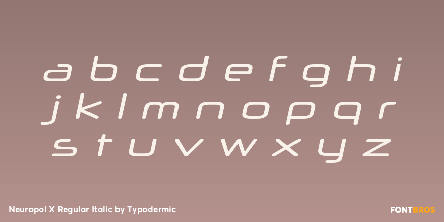 Neuropol X Regular Italic Font Poster #3