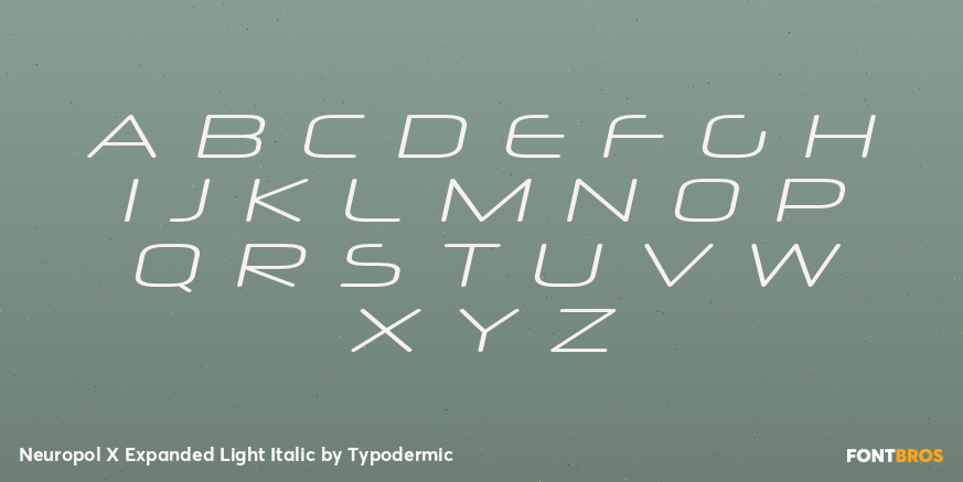 Neuropol X Expanded Light Italic Font Poster #2