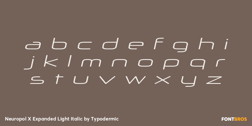 Neuropol X Expanded Light Italic Font Poster #3