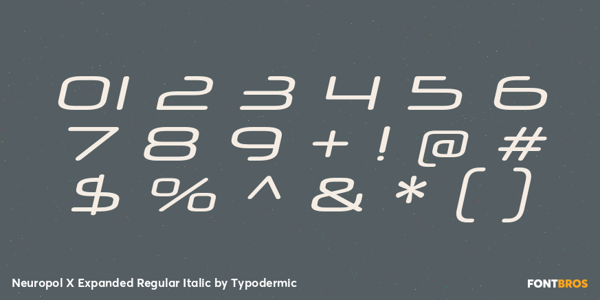 Neuropol X Expanded Regular Italic Font Poster #4