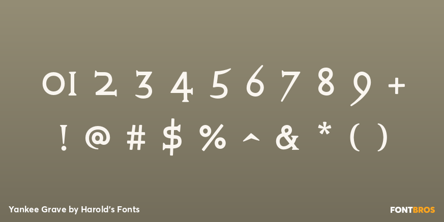 Yankee Grave Font Poster #4