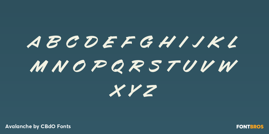 Avalanche Font Poster #3