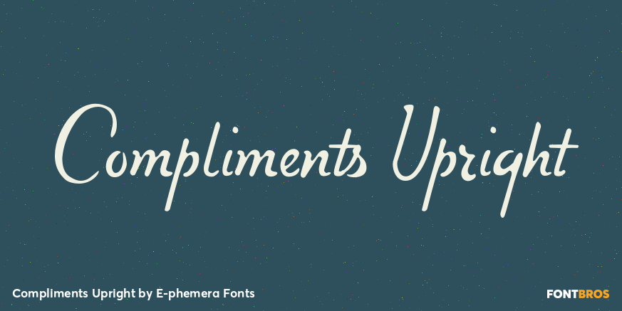 Compliments Upright Font Poster #1