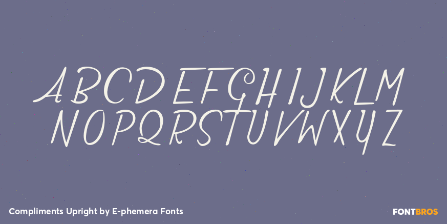 Compliments Upright Font Poster #2
