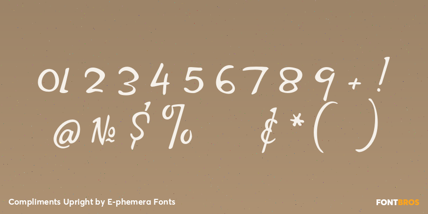 Compliments Upright Font Poster #4