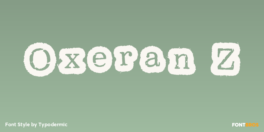 Oxeran Z Font Poster #1