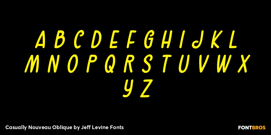 Casually Nouveau Oblique Font Poster #3